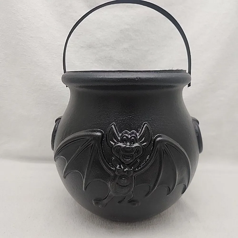 Bucket Halloween Cauldron General Foam Trick Or Treat Bat Pail Vintage Blow Mold